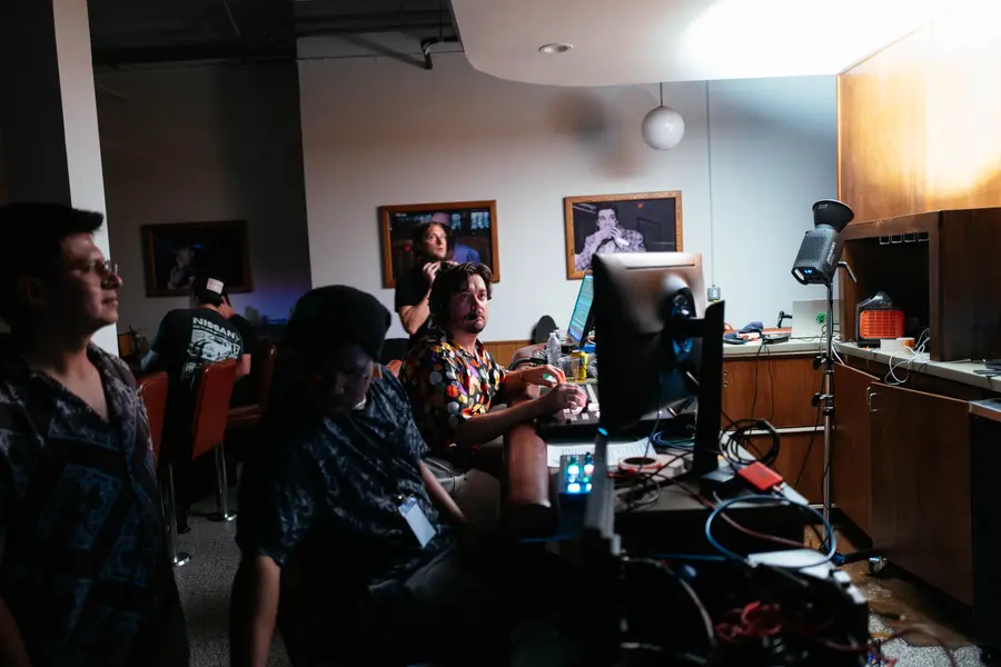 The Stones Throw broadcast crew
